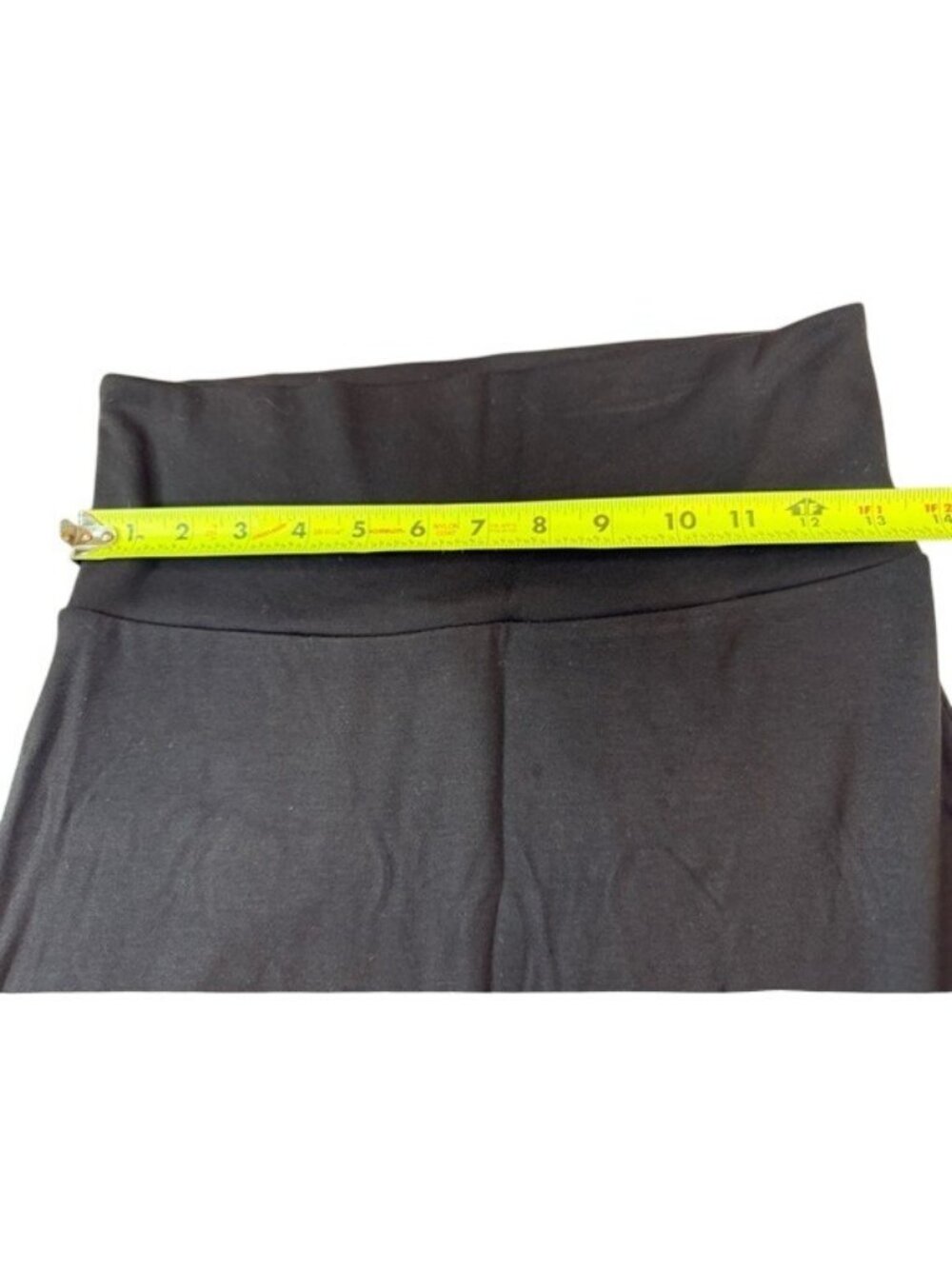 Savvi medium Black Midi Skirt W/ Side Slit Stretch high waist (CC1044) - Picture 7 of 11